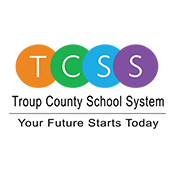 Troup County School System logo with colored TCSS circles and tagline “Your Future Starts Today”