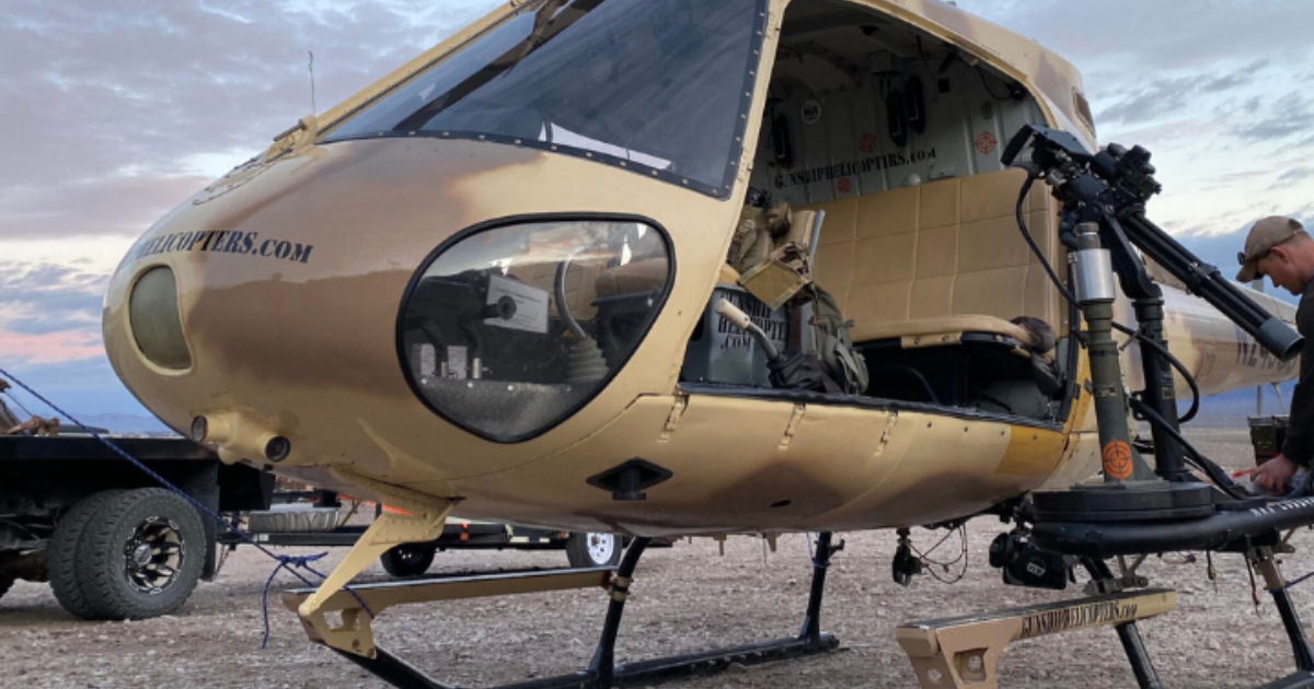 FAA-certified inspection of Airbus tail rotor assembly during helicopter maintenance in Boulder City

