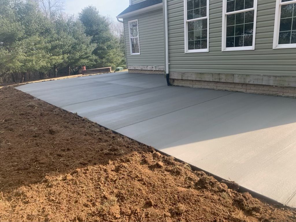concrete patio broom finish bel air, md