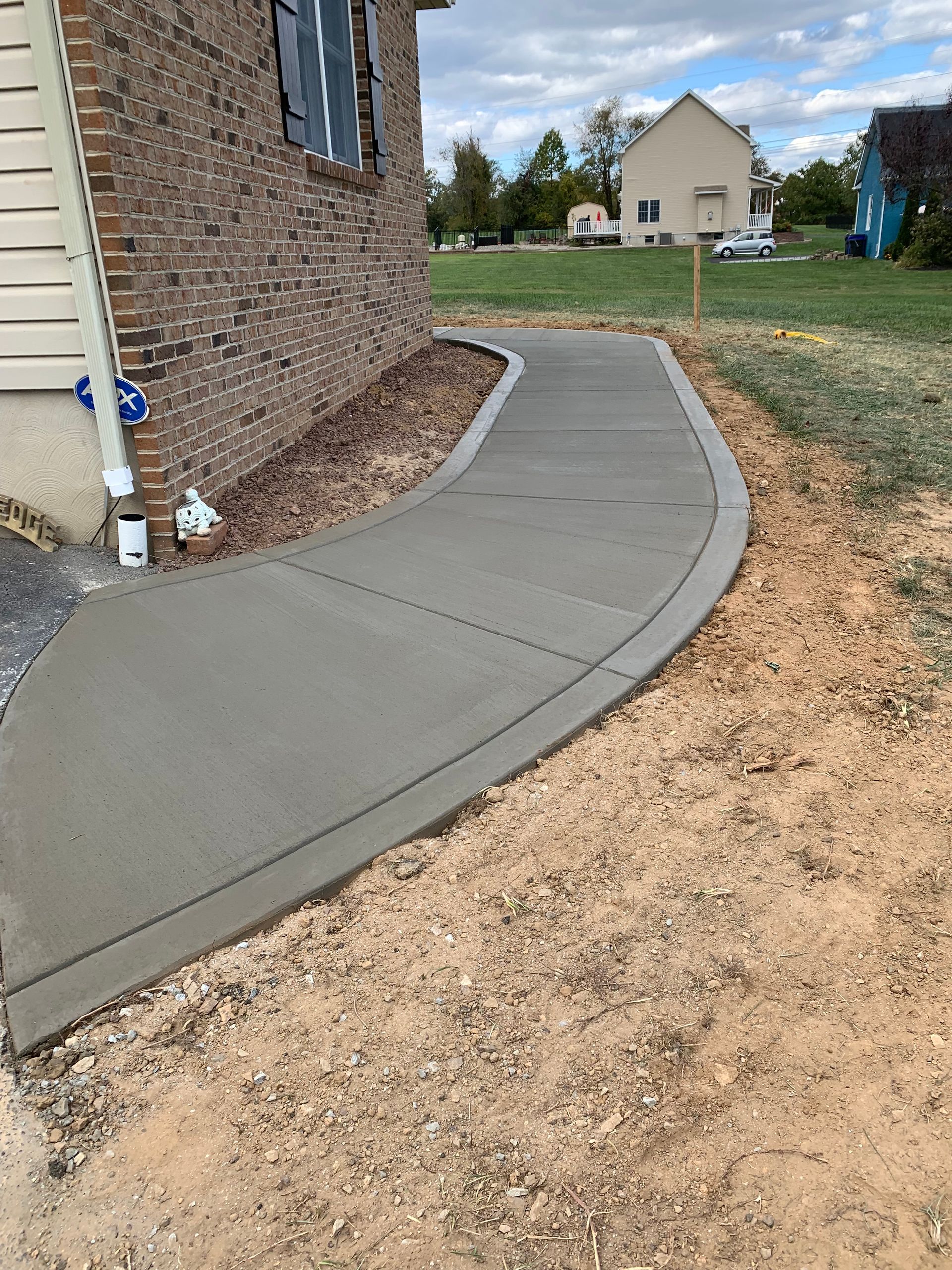 concrete sidewalk installed in harford county maryland