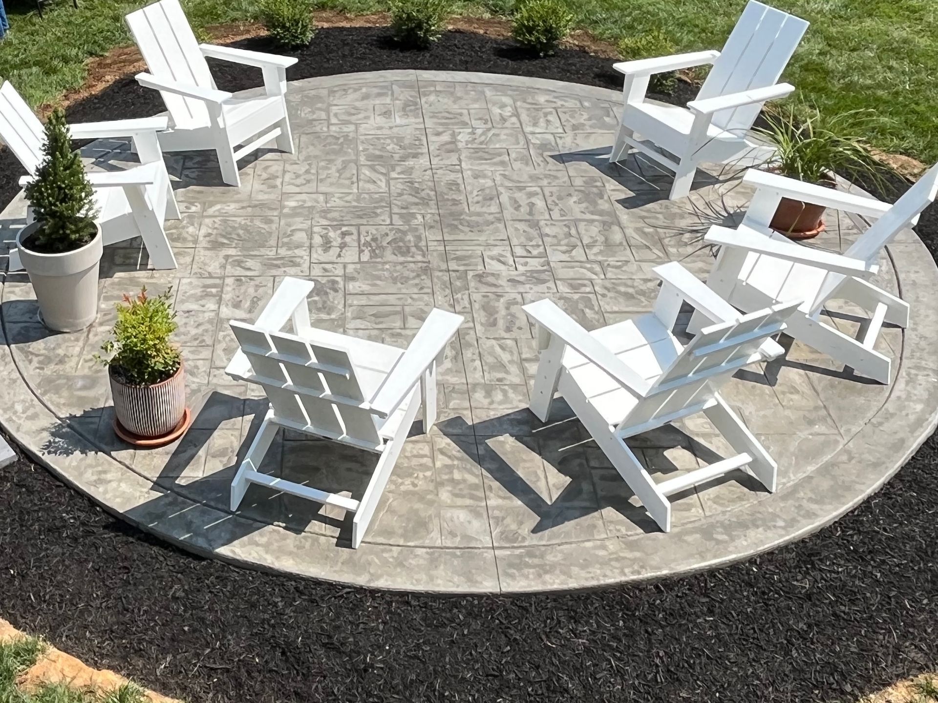 stamped concrete patio installed by Crockett & Sons Concrete in Rising Sun Maryland
