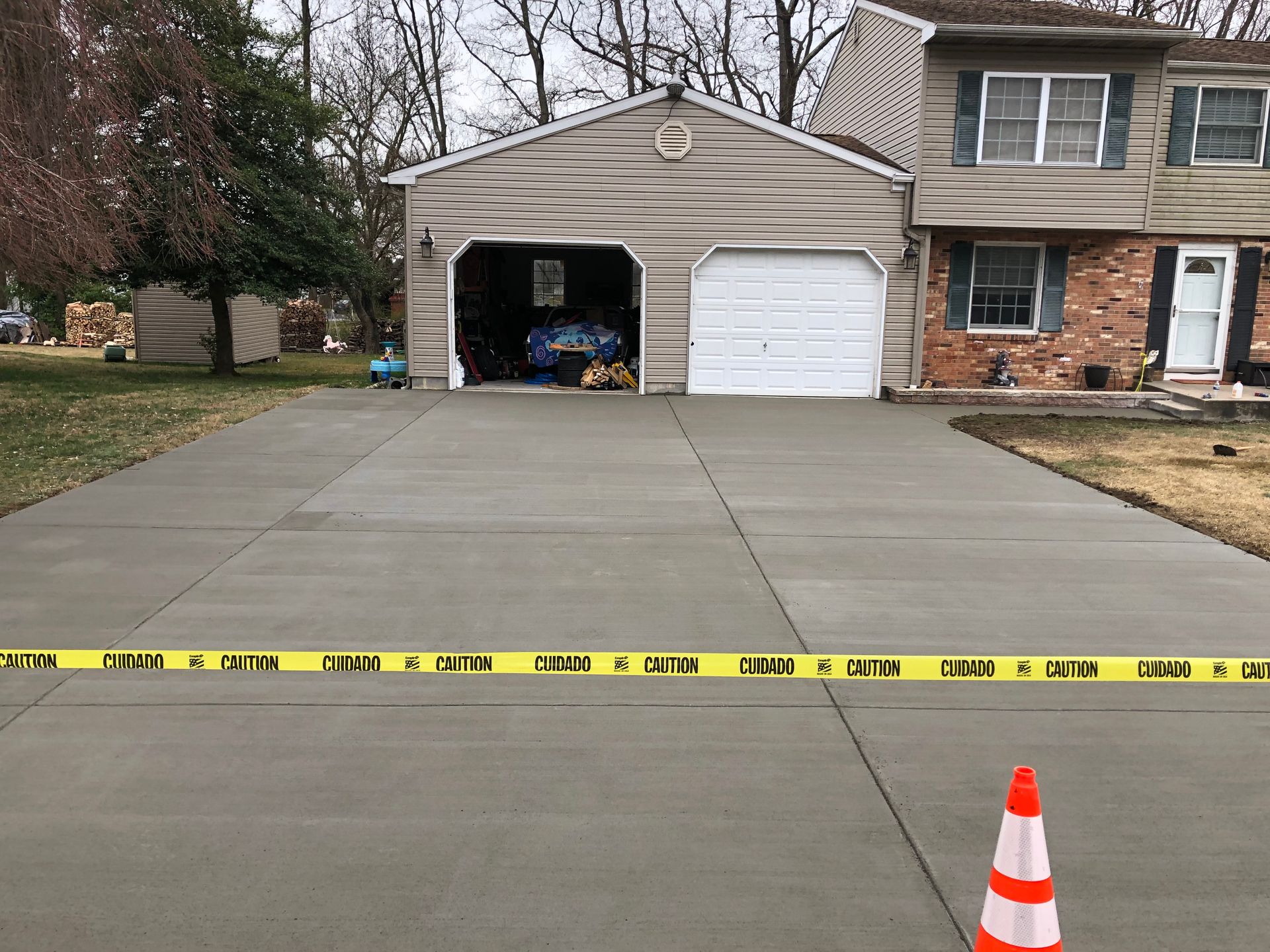 Concrete driveway installed in bel air, MD