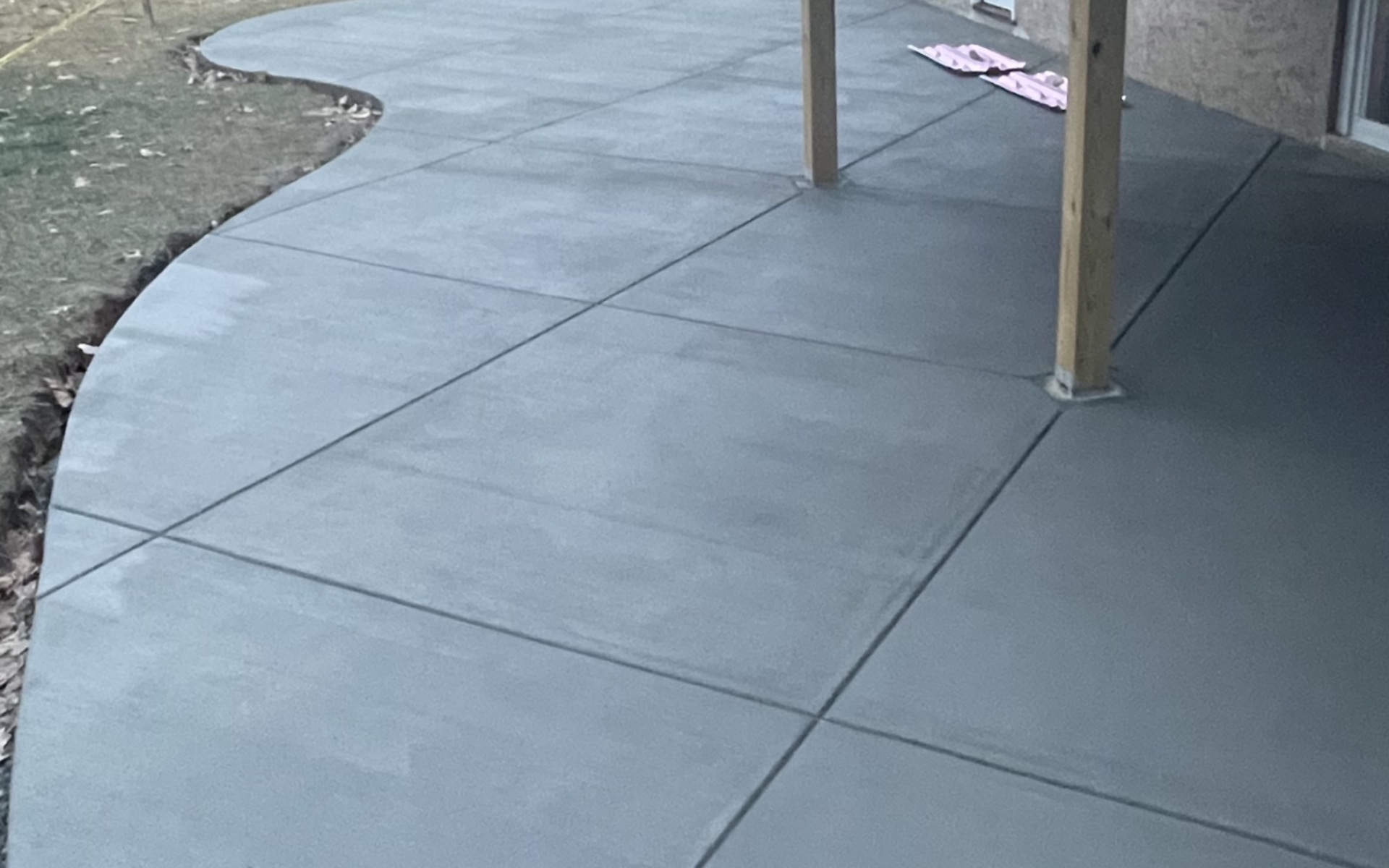 Concrete pool deck completed