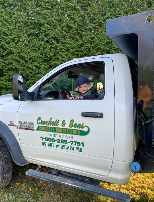 Dump truck for crockett & sons concrete