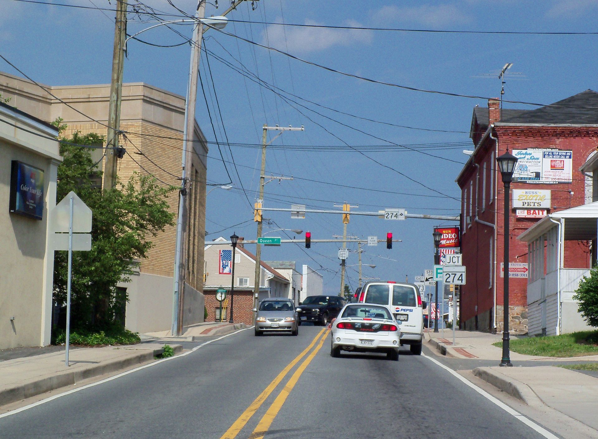 Main Street in Rising Sun Maryland where Crockett & Sons Concrete provides concrete services