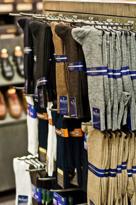 Men's patterned dress socks in assorted colors and styles