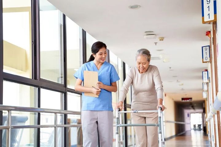 Medical staff helping the patient