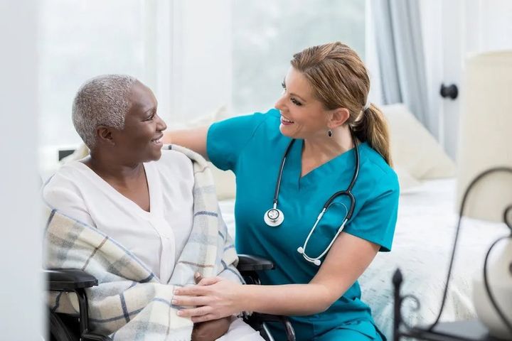 Doctor checking her patient