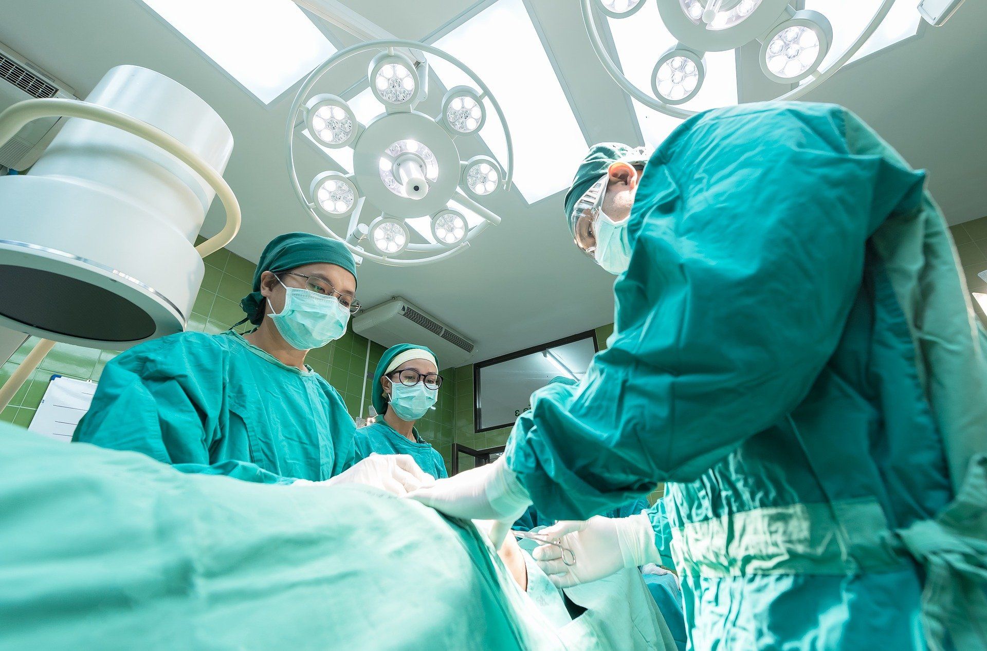 Medical staff doing surgical operation