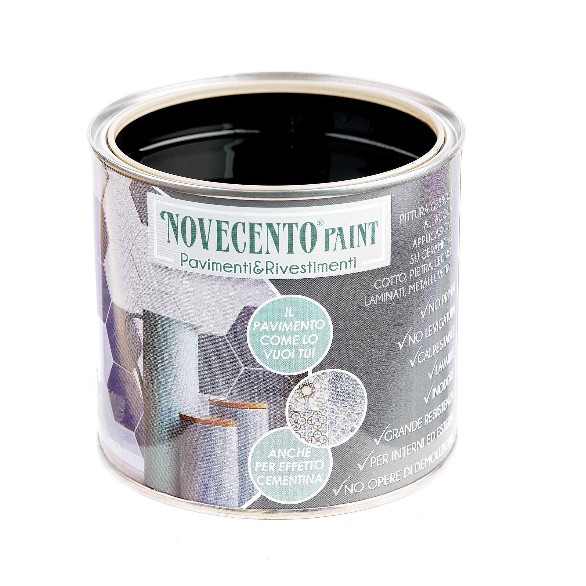 pavimenti e rivestimenti vernice nero perfetto Novecento Paint