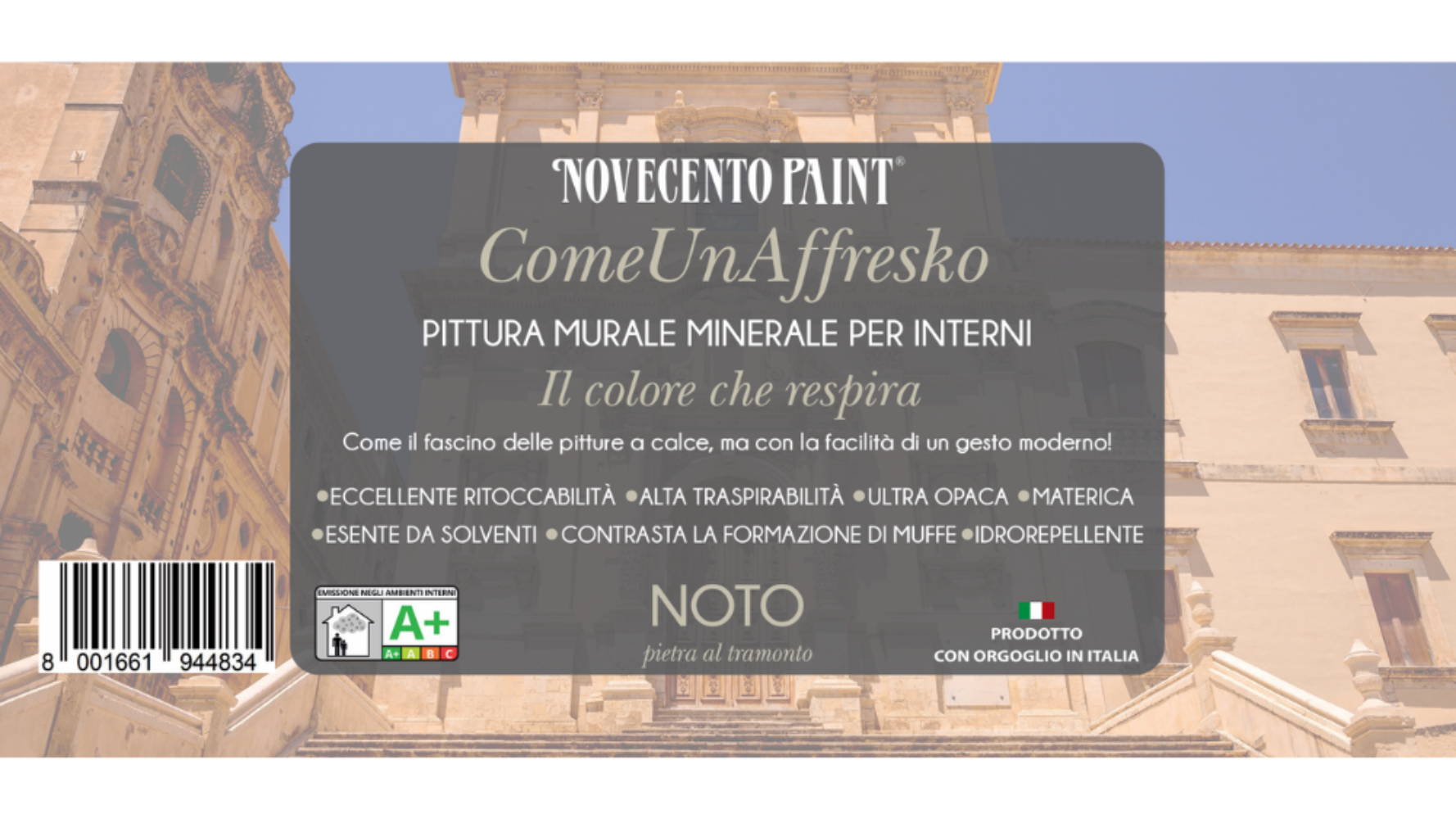 pittura effetto calce colore noce