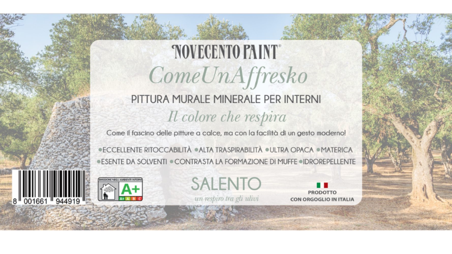 pittura effetto calce colore novecento