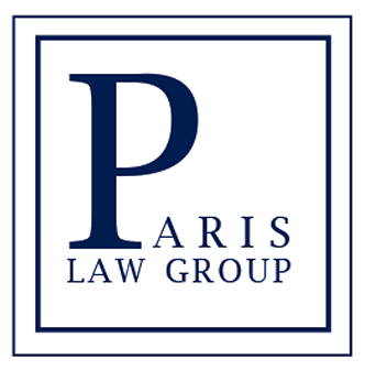 Paris Law Group logo with a blue “P” inside a double blue border