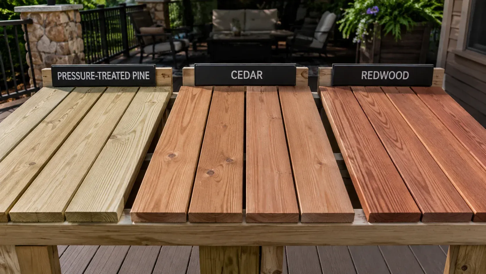 Which Type of Wood Is Best for a Deck - Cedar, Redwood, or Pressure-Treated Pine? Deck
