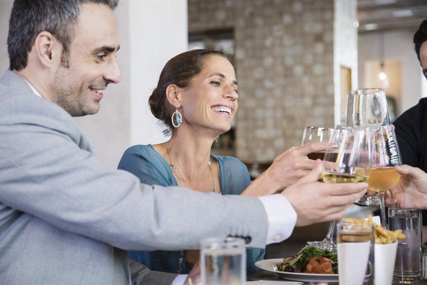 Couple having a drink
