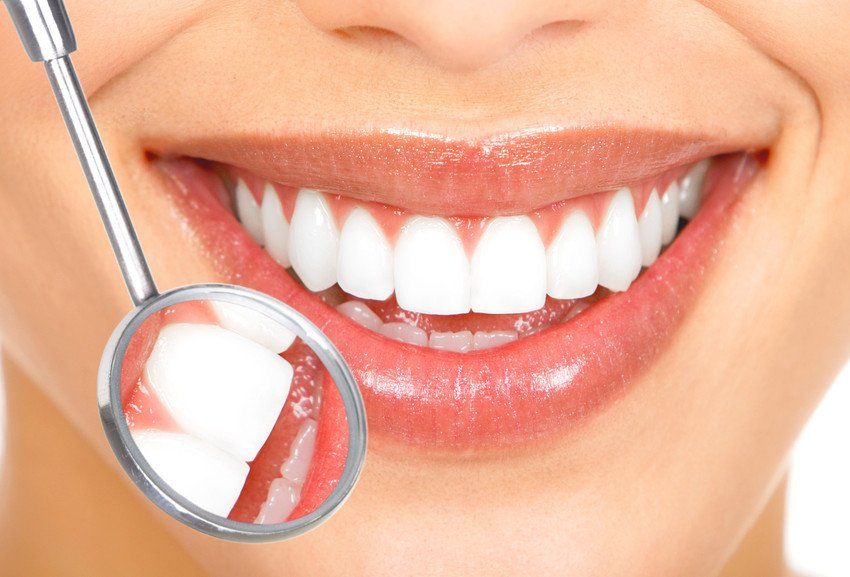 Perfect white teeth