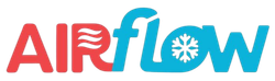 Airflow logo with red “Air” and blue “flow,” featuring a snowflake in the “o”