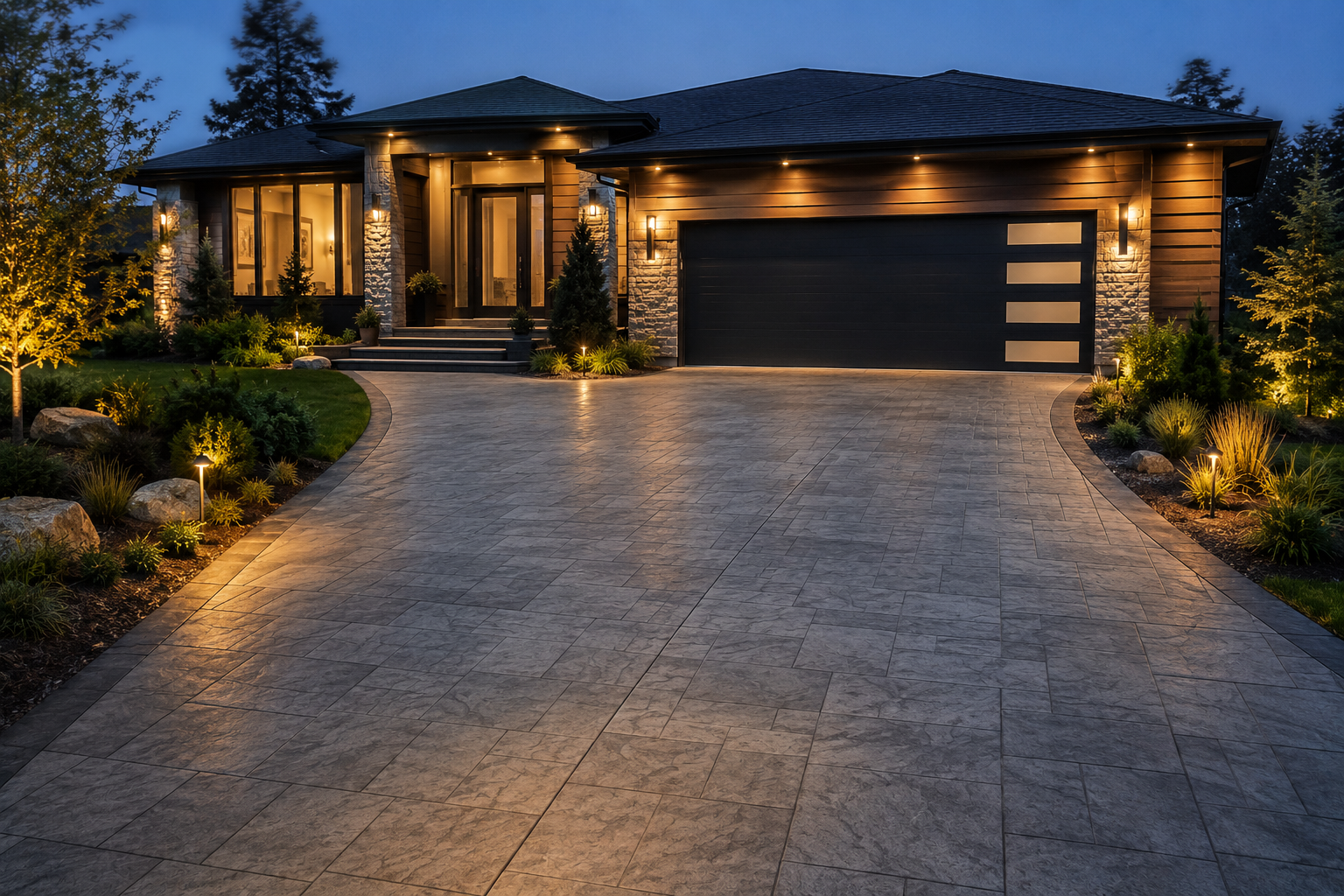 Image of Concrete Driveway for a modern home in Mt Vernon, NY