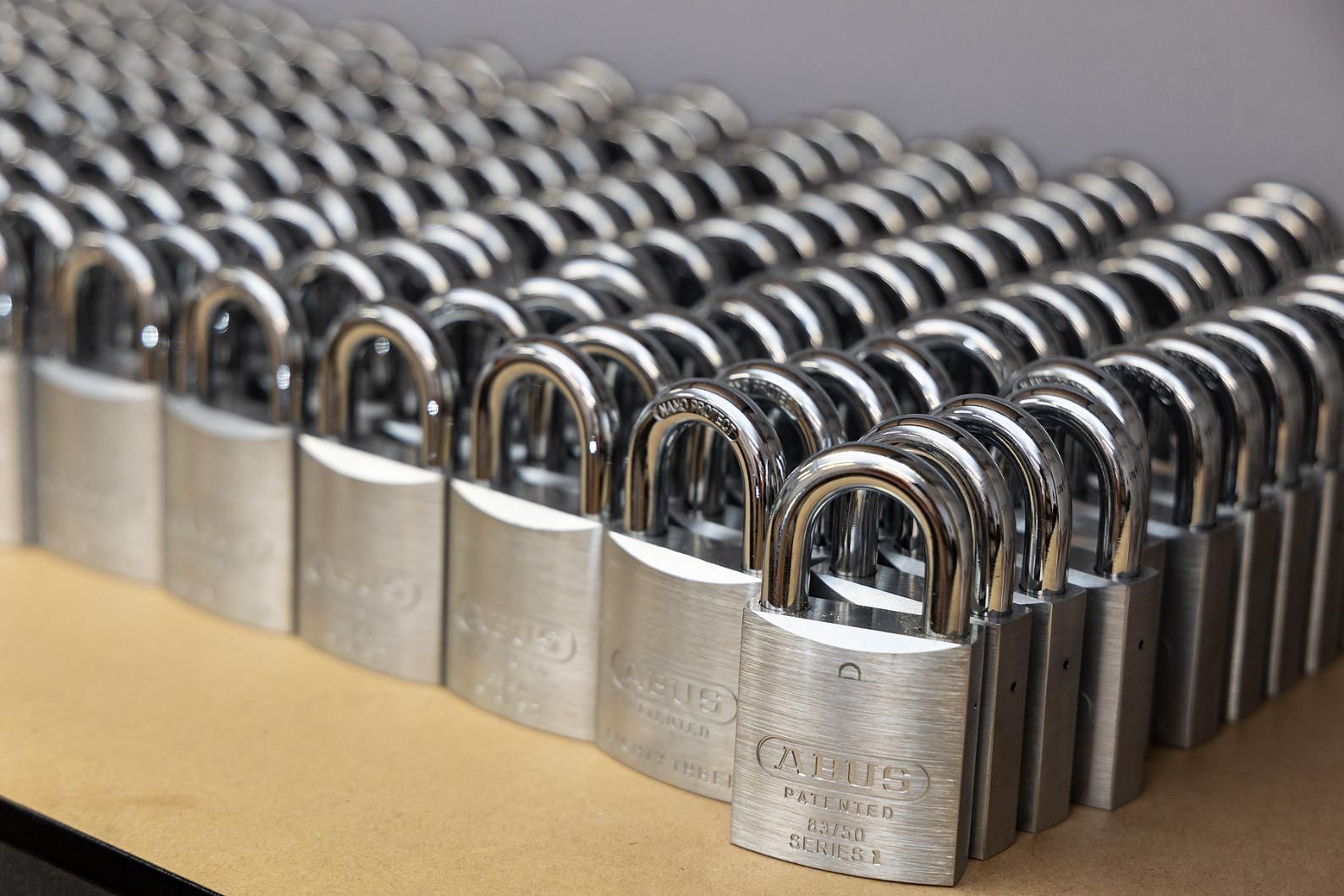 Rows of Silver Padlocks, Possibly New — Active 247 Locksmith and Security Services Forster In Forster, NSW
