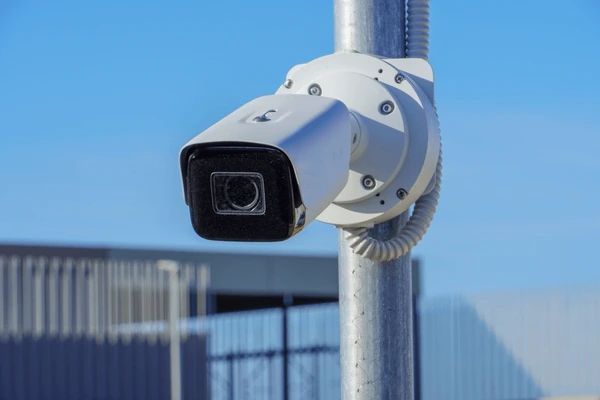 A Security Camera Is Mounted on A Metal Pole — Active 247 Locksmith and Security Services Forster In Old Bar, NSW