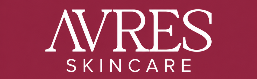 Logo di AVRES Skincare in nero su sfondo bianco