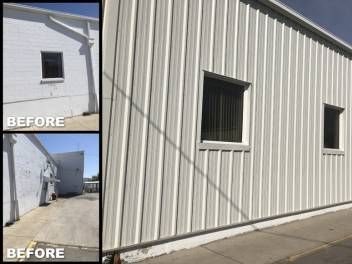 Cotterman & Company, Inc Sheet Metal Siding Installation Before & After Cotterman & Company, Inc Sheet Metal Siding Installation Before & After