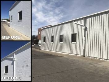Cotterman & Company, Inc Sheet Metal Siding Installation Before & After Cotterman & Company, Inc Sheet Metal Siding Installation Before & After