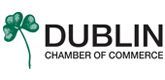 Dublin Chamber of Commerce logo with green shamrock and black text.