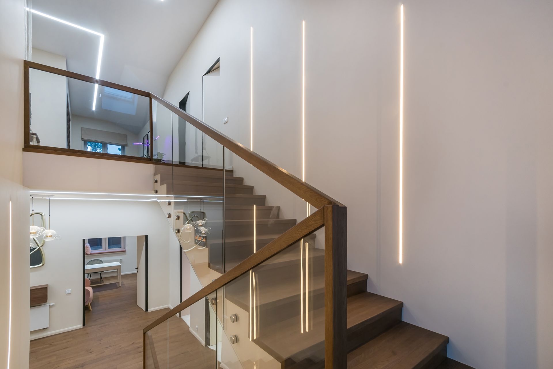 A modern house stair.