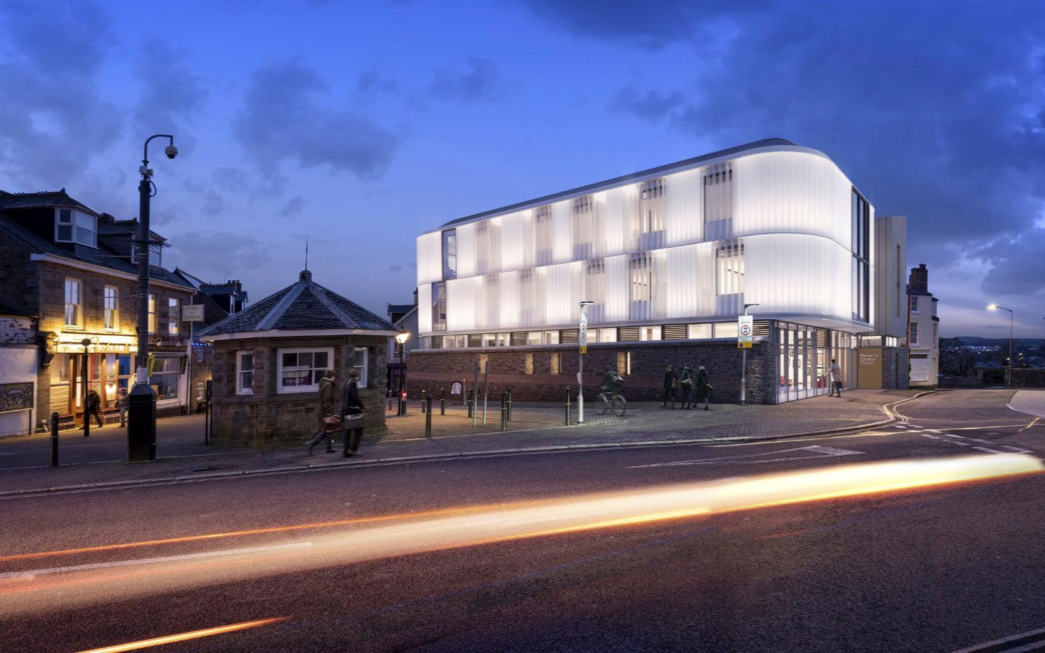 Penzance Creative Cluster at night