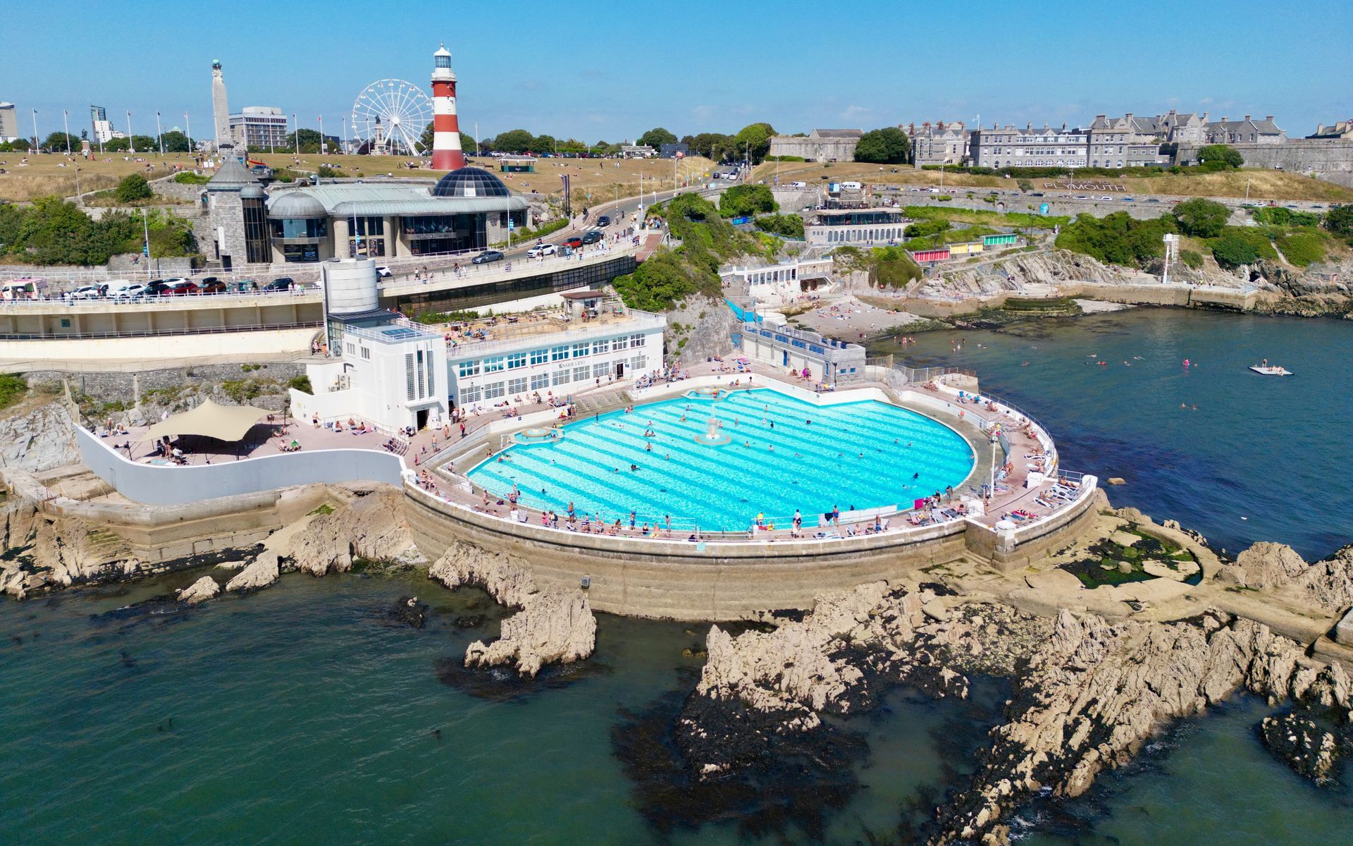 Tinside Lido drone photo