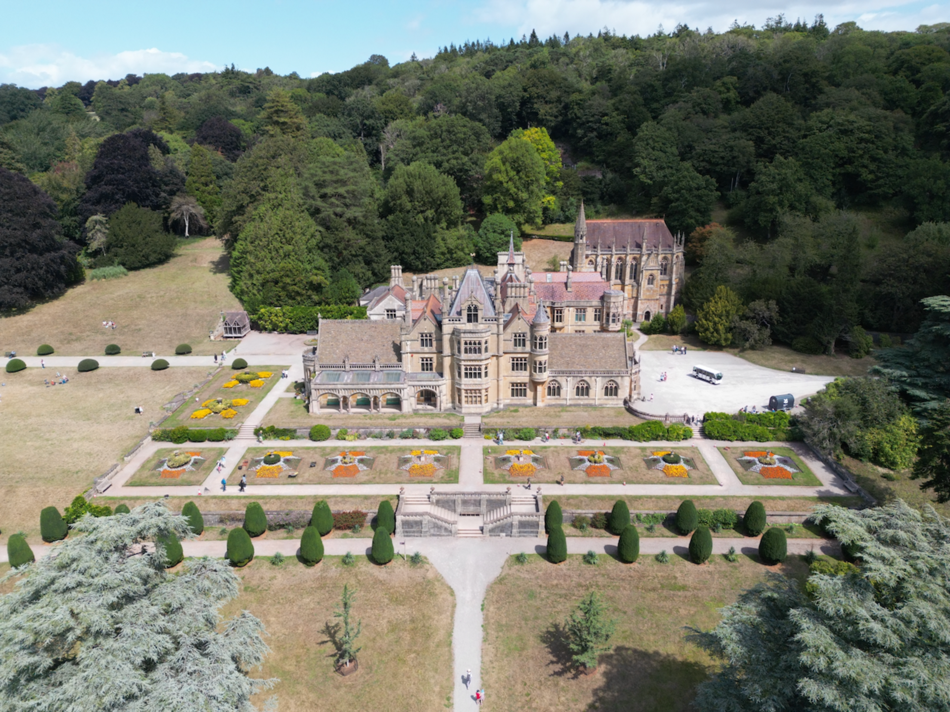 Aerial view of Tyntesfield House