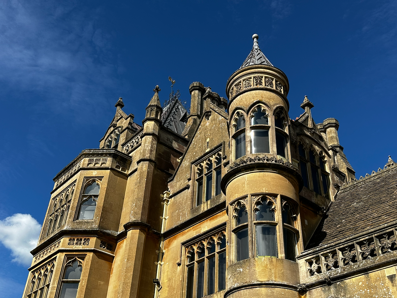 The ornate spires of Tyntesfield House