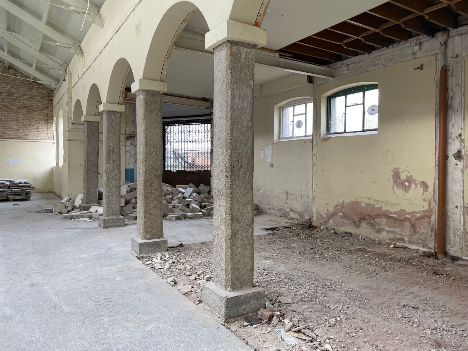 Photos of demolition and historic features
