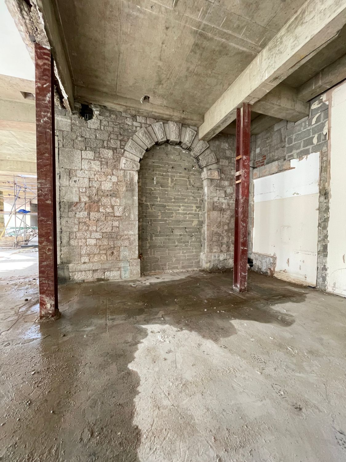Photos of demolition and historic features