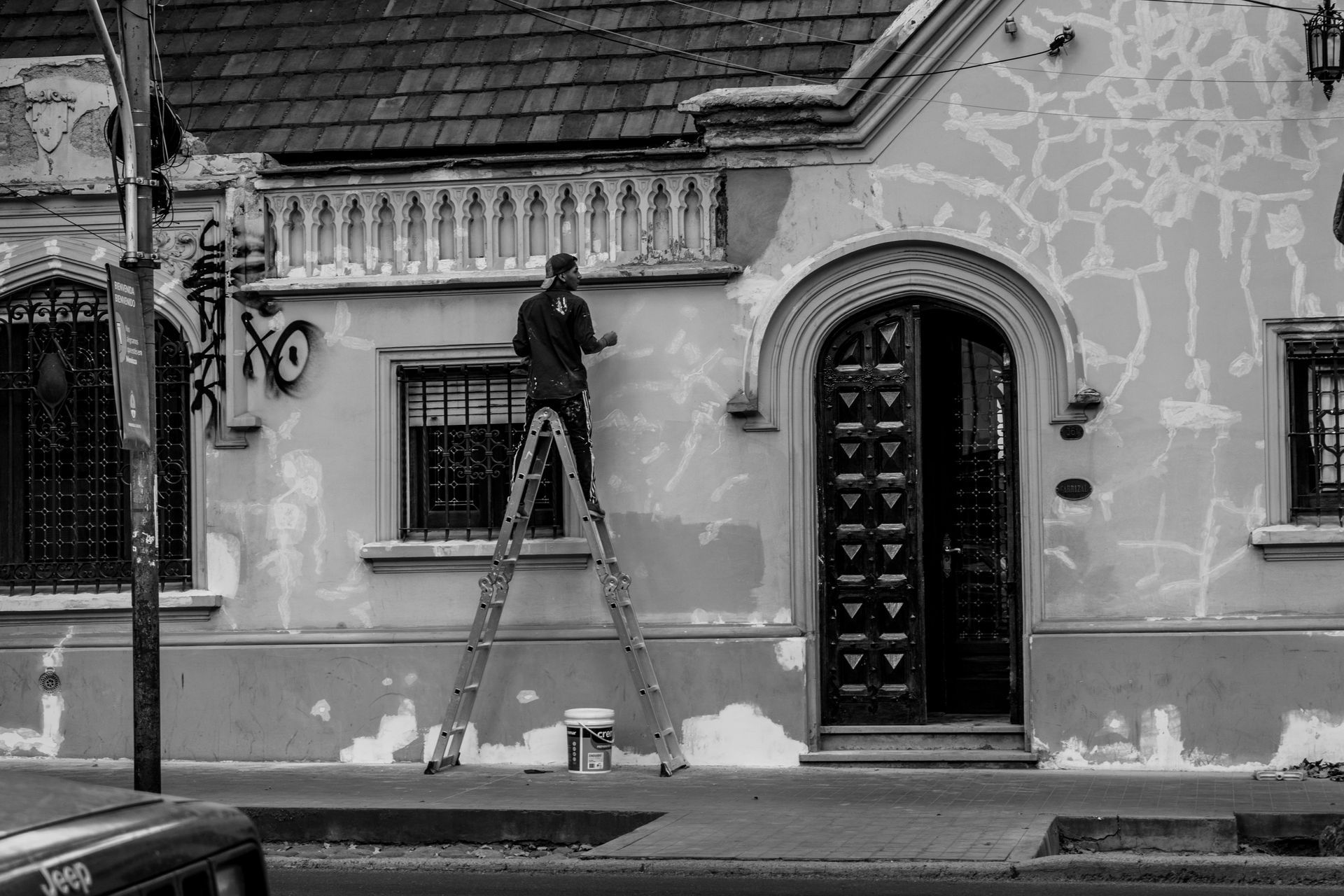 Listed building showing signs of unsympathetic alteration, representing unauthorised work carried out without consent