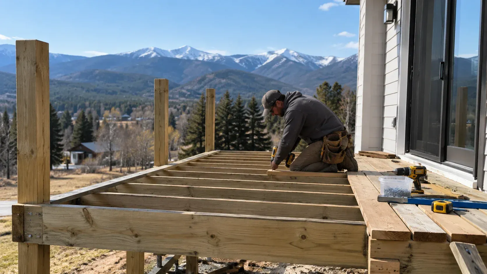 Carpenter framing deck: Do You Need a Permit to Build a Deck in Ravalli County?