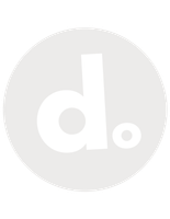The letter d is in a white circle on a white background.