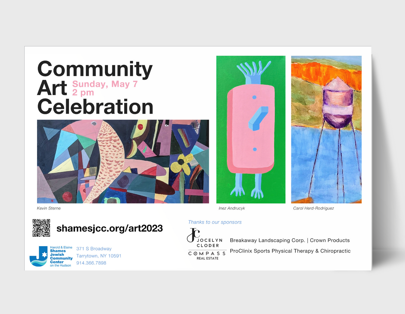 A poster for a community art celebration on may 7th