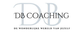 Logo with "DB COACHING" text, and "DE WONDERLIJKE WERELD VAN JEZELF" underneath.