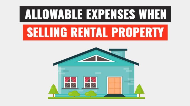 An illustration of a house with the words `` allowable expenses when selling rental property ''.