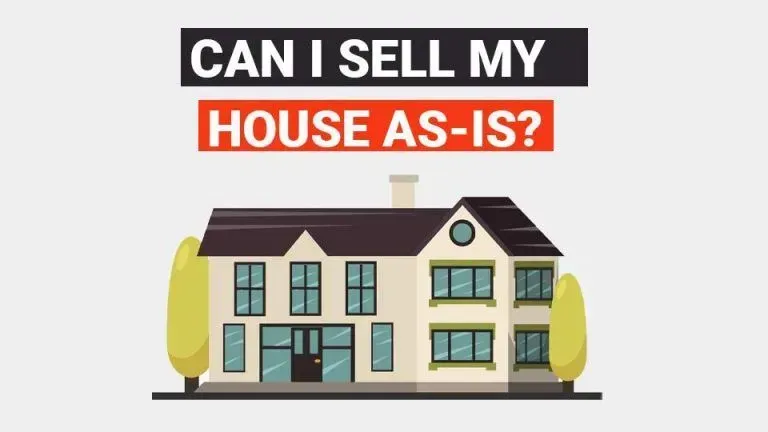 A picture of a house with the words can i sell my house as-is