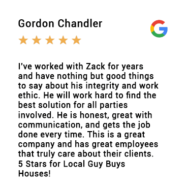 A google review for gordon chandler says he worked with zack for years