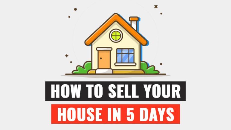 A picture of a house with the words `` how to sell your house in 5 days '' below it.