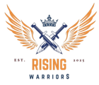 Logo: crossed swords, crown, wings,