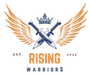 Logo: crossed swords, crown, wings, 
