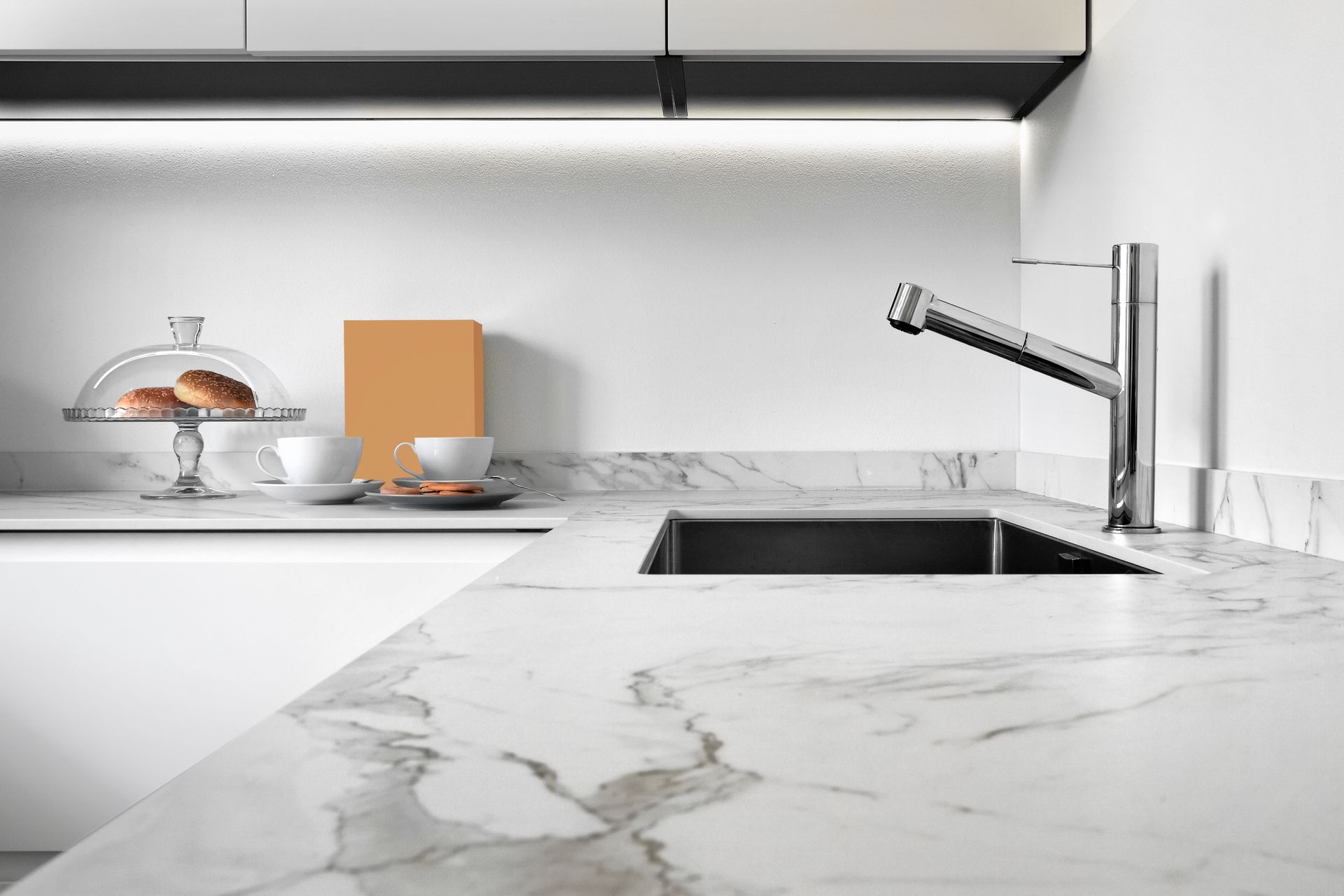 closeup kitchen countertop