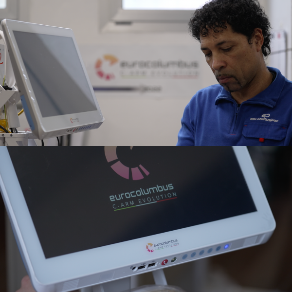 Besturingsmonitor voor het radiologiesysteem van Eurocolumbus