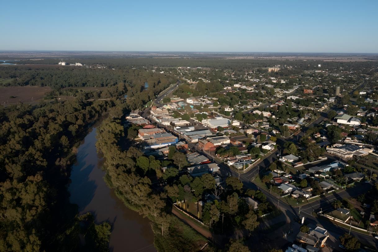 Aerial View of a City Surrounded by Trees and a River — Mr Steam Clean Tweed Coast in Northern Rivers, NSW