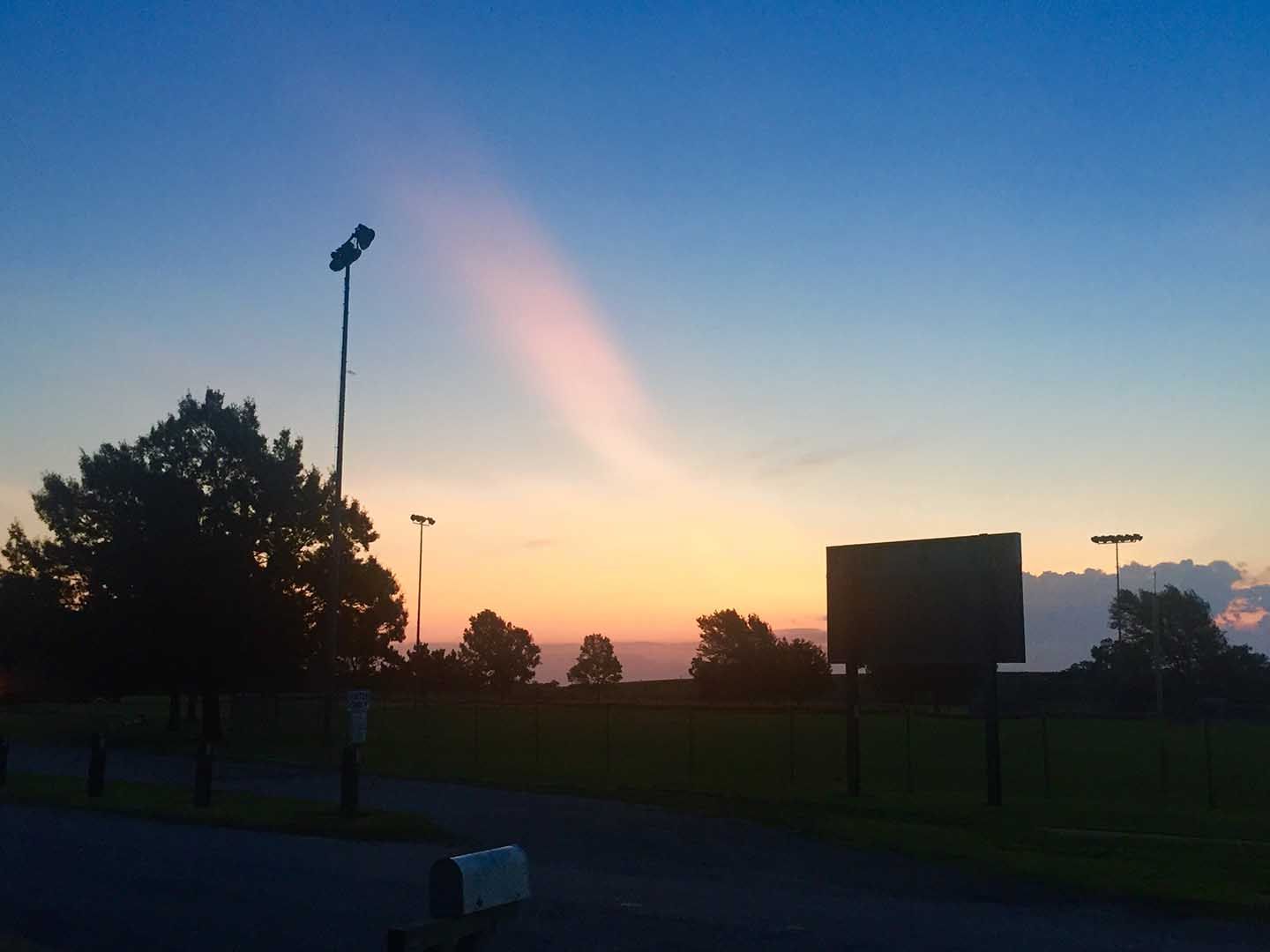 Ray of light in Lindsborg, Kansas